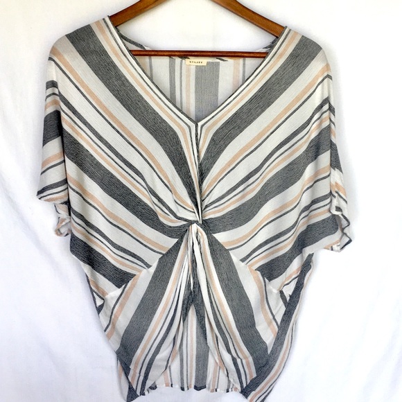 Utility Women’s Rayon Multi Colored Striped Shirt - Picture 1 of 9
